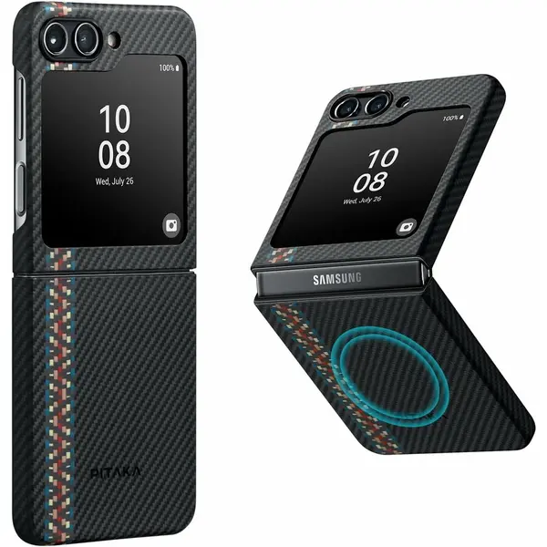 Pitaka Husa Pitaka MagEZ 3, 600D Aramida, pentru Samsung Galaxy Z Flip 5, MagSafe, Rhapsody