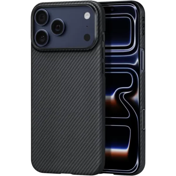 Pitaka Husa Pitaka pentru iPhone 17 Pro, MagEZ 7 Pro, 600D, Ultra-Slim, Negru/Gri