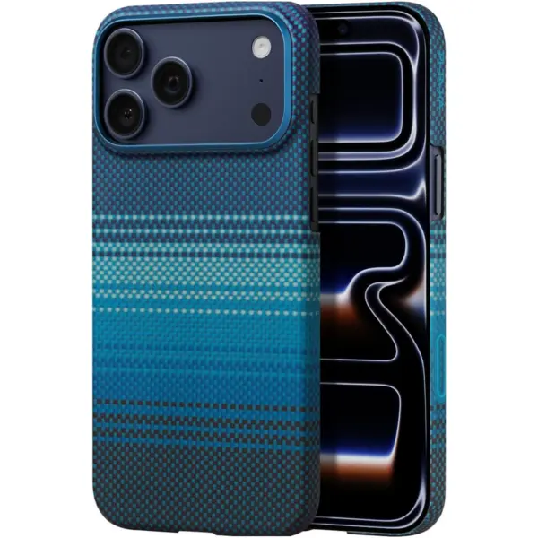 Pitaka Husa Pitaka Ultra Slim Moonrise cu Magnetic Ring compatibila cu iPhone 17 Pro, Albastru