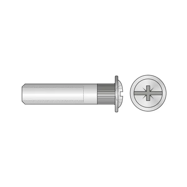Piulita Conector Cap Bombat cu Saiba Otel Zincat-M4x30