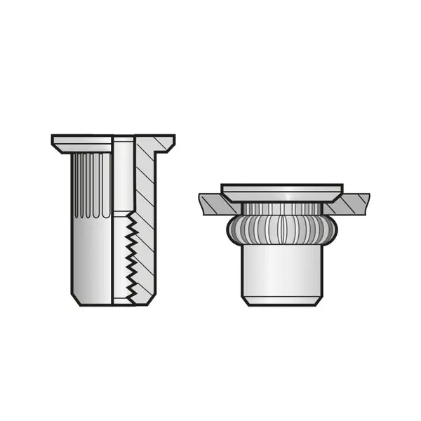 Piulite-nit Ingropate Cap Tesit 90 Inox-M 4 X 12