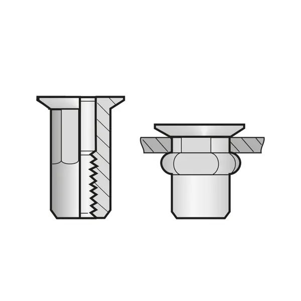Piulite-nit Semihexagonale Cap Tesit Inox-M 5 X 12