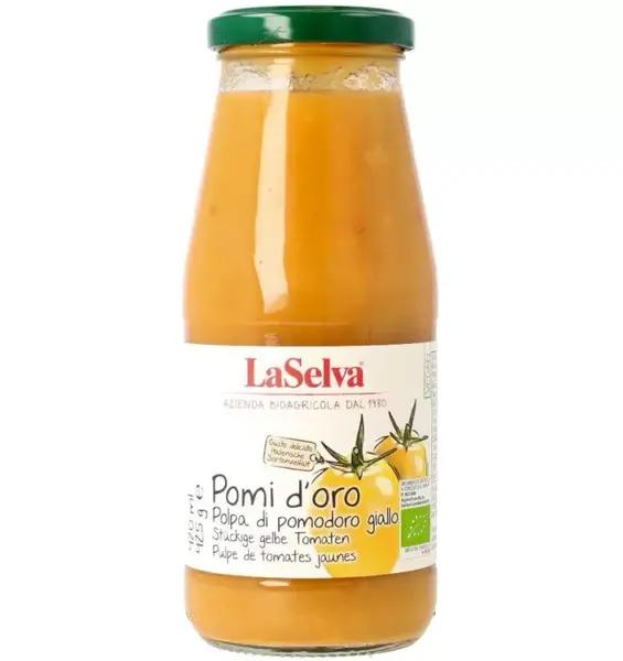 Piure bio de rosii galbene, 425g