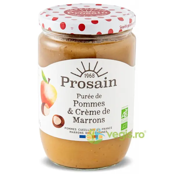 Piure de Mere si Crema de Castane fara Gluten Ecologic/Bio 620g