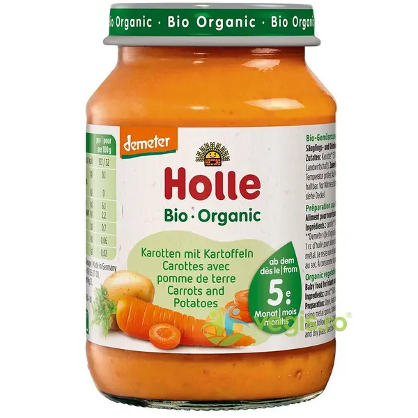 Piure de Morcov cu Cartofi pentru Copii +5 Luni Demeter Ecologic/Bio 190g