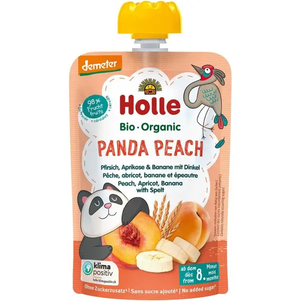 Piure de piersici caise si banane cu spelta pentru copii 8 luni, eco - 100 g