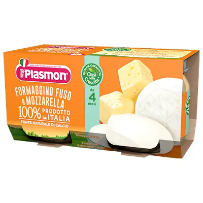 Piure omogenizat din branza si mozzarela, 2 x 80g, Plasmon