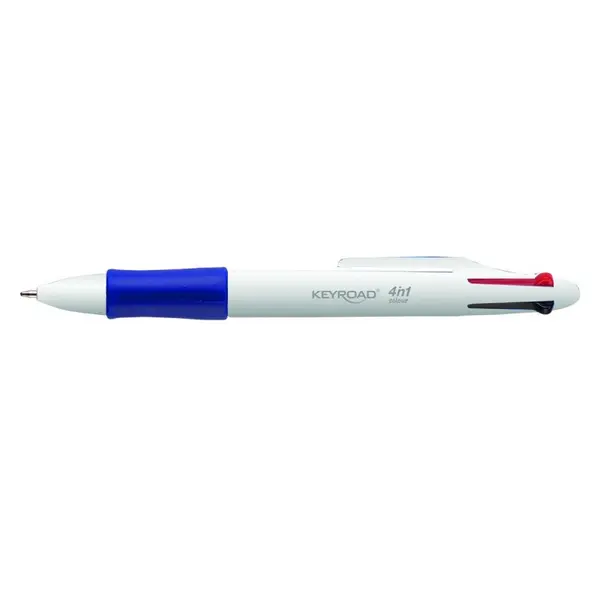 Pix cu bila Keyroad cu mecanism, grip cauciucat, 4 in 1, scris 4 culori