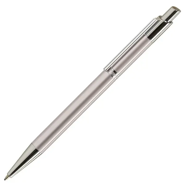Pix cu bila Office Cover Tiko, 1.0 mm, corp metalic argintiu, cu mecanism, pentru personalizare