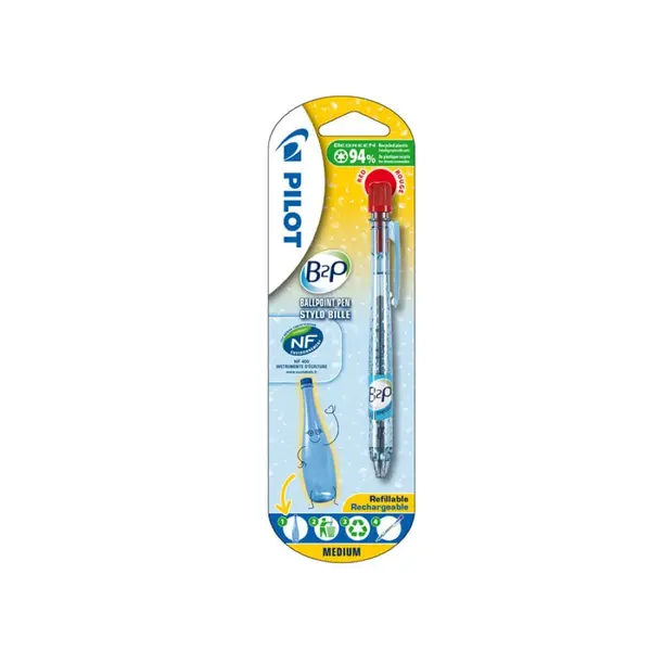 Pix cu bila Pilot B2P rosu 1.0 mm cu click Pix cu bila Pilot BegreeN B2P 1.0 mm rosu blister