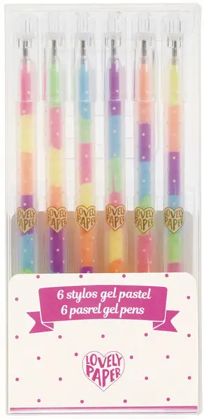 Pix cu gel cu culori schimbătoare Djeco - Lovely Paper, 6 buc