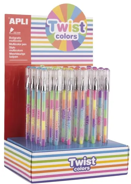 Pix cu gel Twist colorat 0,8 mm