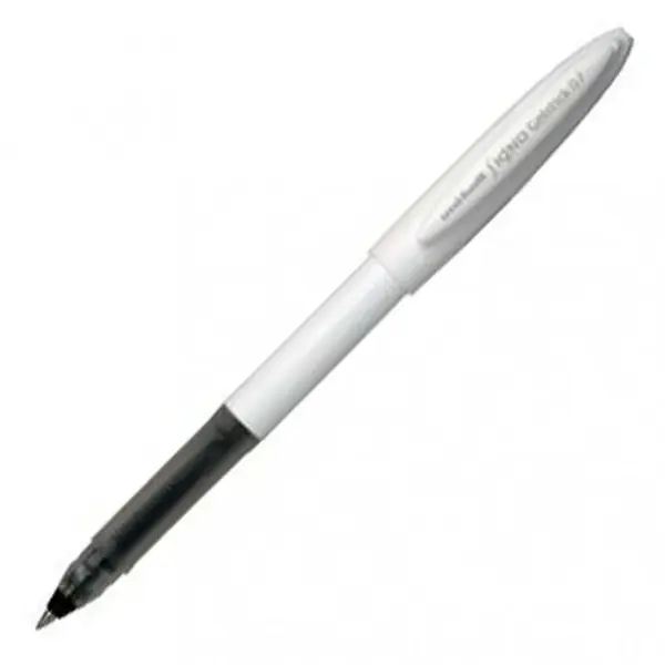 Pix cu gel Uni-ball Signo GelStick UM-170, 0.7mm, cu capac, corp alb, scris negru