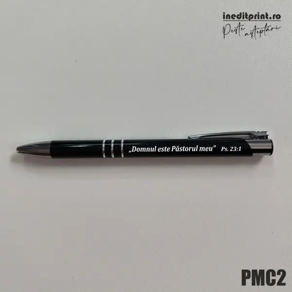 Pix metalic personalizat ,Domnul este Pastorul meu Ps. 23:1 PMC2 Rosu