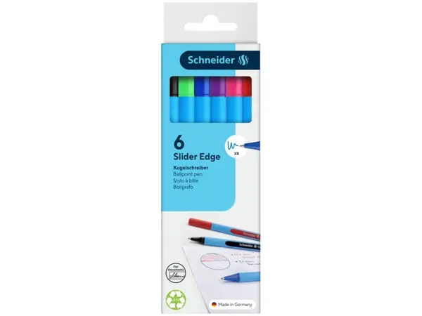 Pix Schneider Slider Edge XB cu tehnologie Viscoglide, grosime de scriere XB, 6 BUCATI SET
