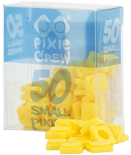 Pixeli mici de silicon Pixie Crew - Galbeni, 50 buc.