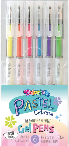 Pixuri cu gel colorate Colorino Pastel - 6 culori