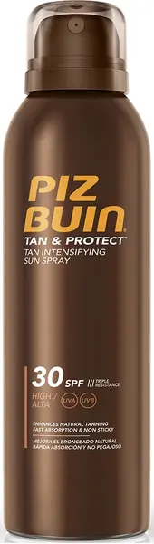 Piz Buin Tan & Protect Spray de protecție solară pentru un bronz de bronz, SPF30, 150 ml