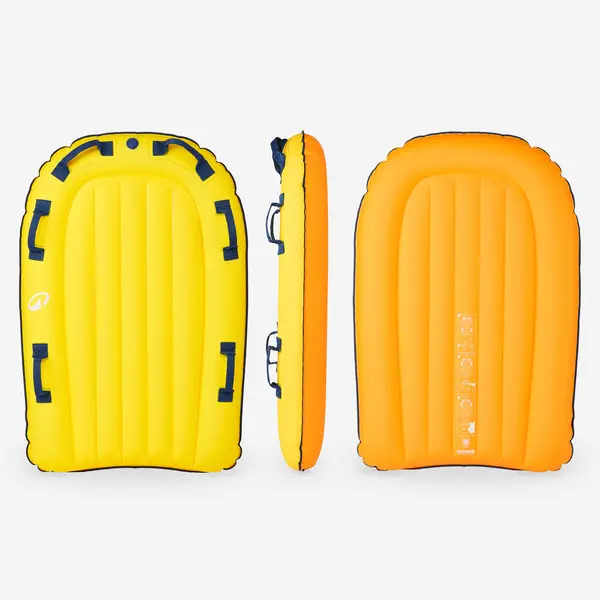 Placă bodyboard gonflabilă tandem Galben și portocaliu