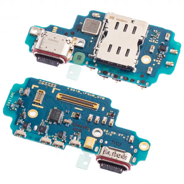 Placa cu Conector Incarcare - Microfon - Modul Cititor SIM Samsung Galaxy S23 Ultra S918, Service Pack GH96-15621A