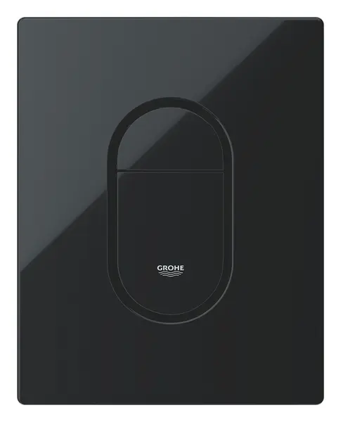 Placa de actionare Grohe, Arena Cosmopolitan wall plate, dubla actionare, 156 x 197 mm, verticala, pt rezervoare Rapid SL si GD 2, negru lucios