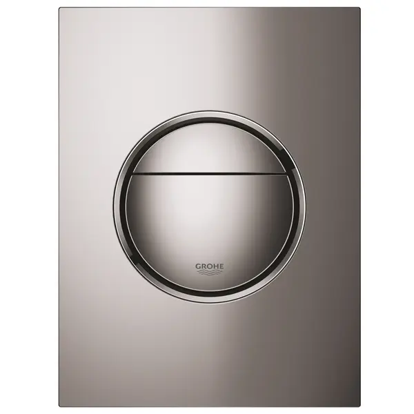 Placa de actionare Grohe Nova Cosmopolitan 37601A00, marimea S, dubla actionare, 13 x 17.2 cm, verticala, lucios, Hard graphite