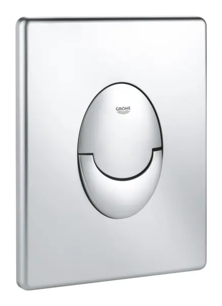 Placa de actionare, Start wall plate, dubla actionare, verticala, 156 x 197 mm, ABS, crom mat