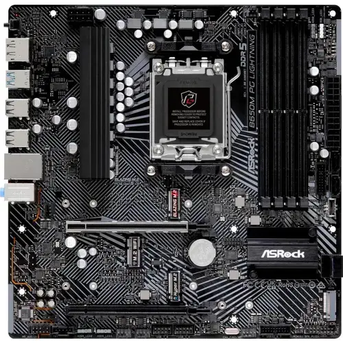 Placa de baza ASRock B650M PG LIGHTNING, AM5, DDR5, mATX