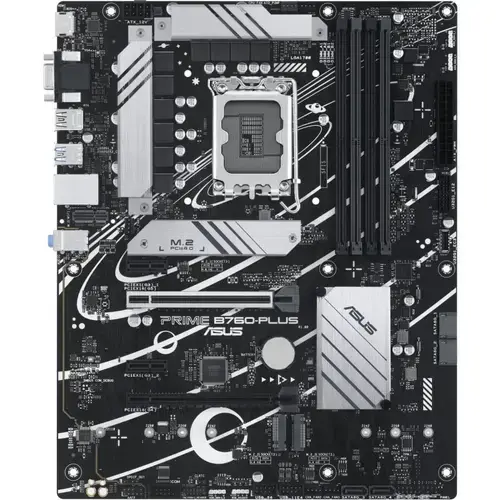 Placa de baza Asus Prime B760-PLUS, LGA1700, 4x DDR5, 1x DisplayPort, 1x HDMI, 1x VGA, 2x PCIe x16, 2x PCIe x1, 3x M.2, 4x SATA 6Gbps, 2.5Gbps LAN, ATX
