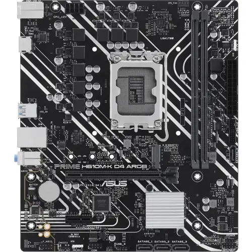 Placa de baza ASUS PRIME H610M-K D4 ARGB, Intel H610, LGA 1700, DDR5, mATX