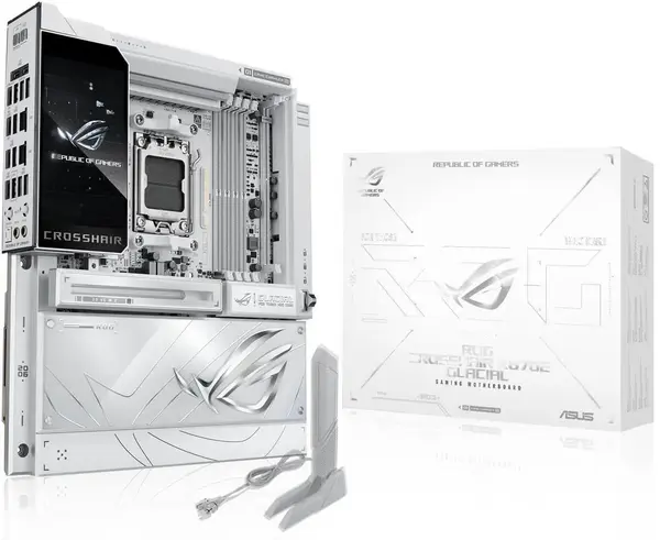 Placă de bază ASUS - ROG Crosshair X870E Glacial, AMD, AM5, Wi-Fi