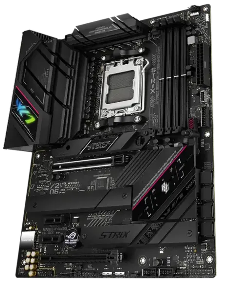 Placa de baza Asus ROG STRIX B650E-F GAMING WIFI, AM5, 4x DDR5, 1x DisplayPort, 1x HDMI, 2x PCIe x16, 2x PCIe x1, 3x M.2, 4x SATA 6Gbps, WIFI 6, 2.5Gbps LAN, ATX