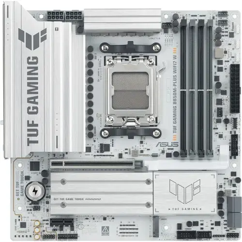 Placa de baza ASUS TUF GAMING B850M-PLUS WIFI7 WHITE, AMD B850, Socket AM5, mATX
