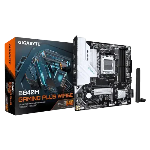 Placa de baza GIGABYTE B840M GAMING PLUS WIFI6E, AMD B840, Socket AM5, mATX
