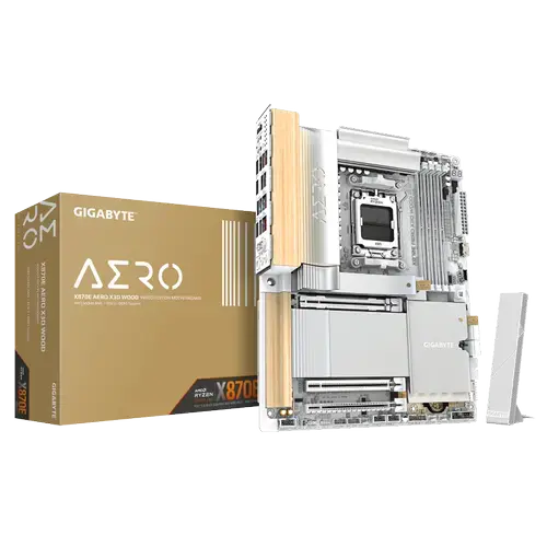Placa de baza GIGABYTE X870E AERO X3D WOOD, AMD X870E, AM5, ATX, DDR5