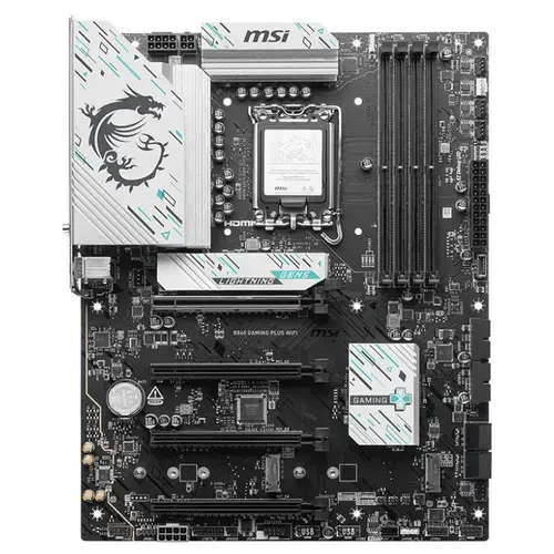 Placa de baza MSI B860 GAMING PLUS WIFI, Intel B860, LGA 1851, DDR5, ATX