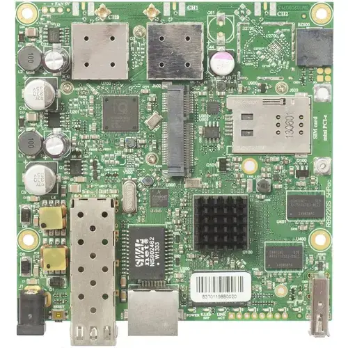 Placa de baza pentru router, MikroTik RB922UAGS 5HPacD, 5GHz, 1x RJ45 1000Mb/s, 1x SFP, 1x miniPCIe