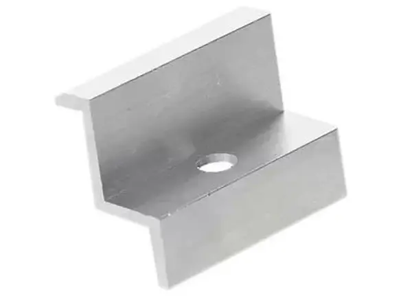 Placa de capat pentru prinderea panourilor solare, din aluminiu, 50x27 mm compatibil cu surub M8, SAF-FIX20
