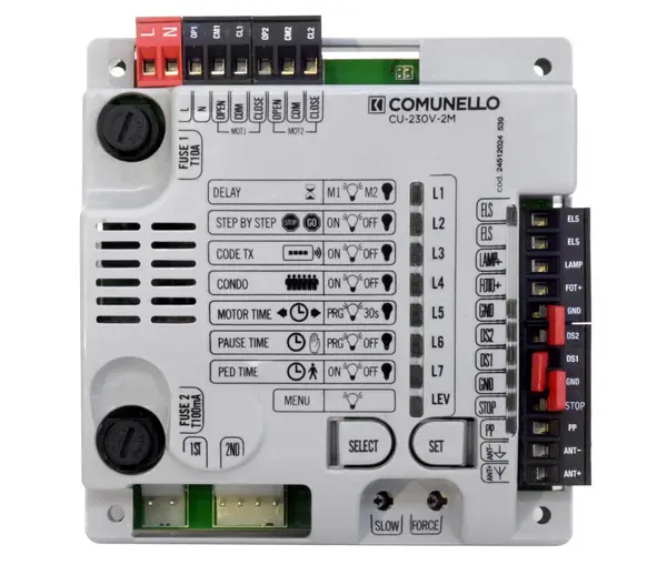 Placa de comanda 230v, pentru automatizari Comunelo cu 2 motoare CU-230V-2M, GQUADST2H0G00
