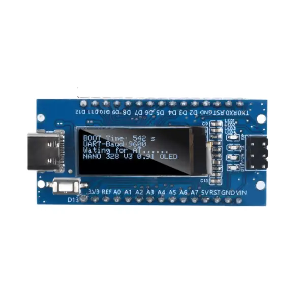 Placa de dezvoltare compatibila Arduino Nano V3.0 ATmega328P cu ecran OLED 0.91 inch