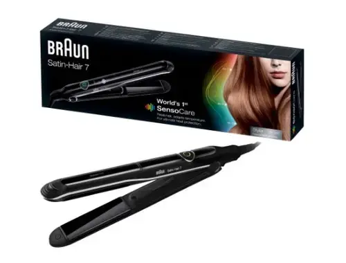 Placa de indreptat parul Braun Satin Hair ST780, 200 grade, Negru