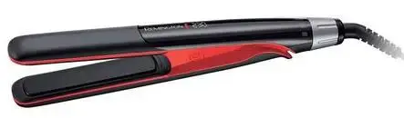 Placa de indreptat parul Remington Ultimate Glide S9700, 160-230 C, Invelis ceramic, Sistem de incalzire dual (Negru/Rosu)