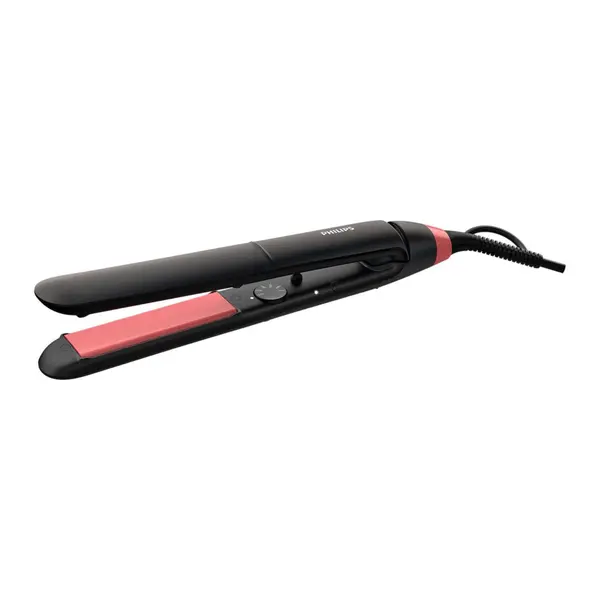 Placa de par Philips StraighCare Essential BHS376/00, tehnologie ThermoProtect, placi cu infuzie de cheratina, Negru