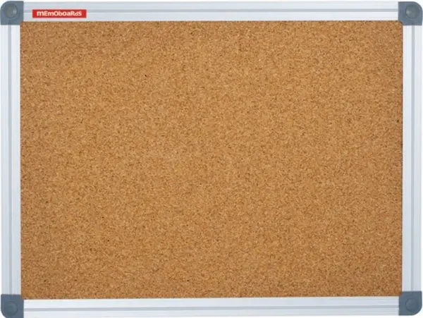 Placă de plută cu ramă de aluminiu Memoboards - 90 x 120 cm