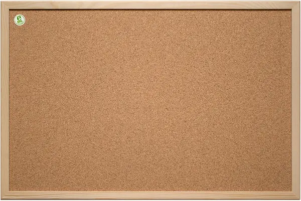 Placă de plută cu ramă din lemn 2x3 - 90 x 120 cm