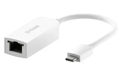 Placa de retea D-Link DUB-E250, USB‑C (Alb)