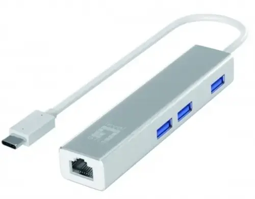 Placa de retea Level One USB-0504, USB-C (Argintiu)