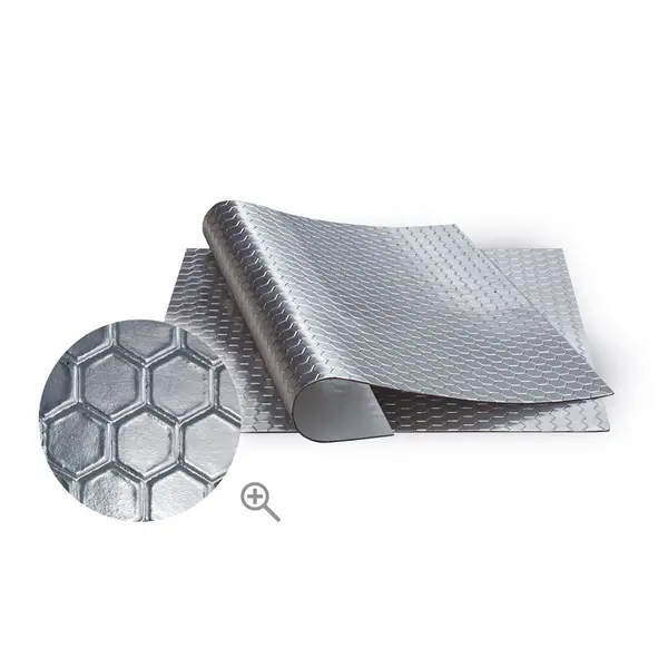 Placa izolare fonica fonoabsorbanta autoadeziva 50 x 50 cm BOLL cu strat de aluminiu tip fagure