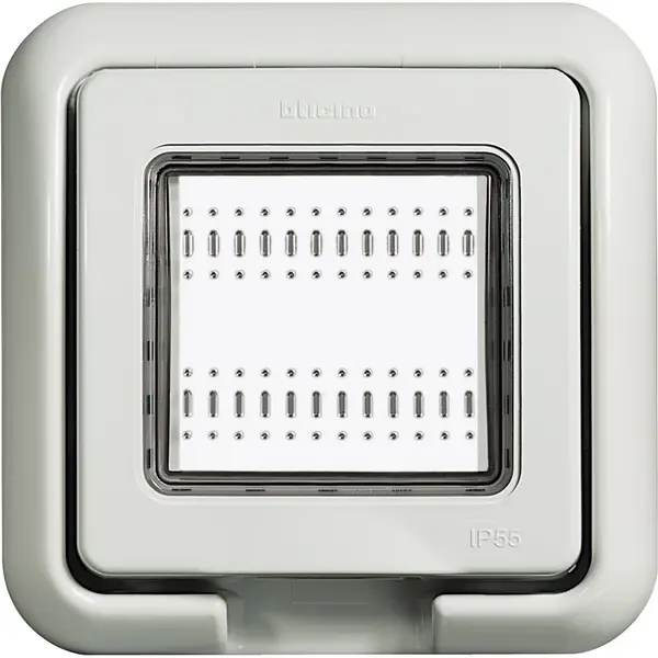 Placa ornament 2 module IP55 Bticino Living Light 24602, gri