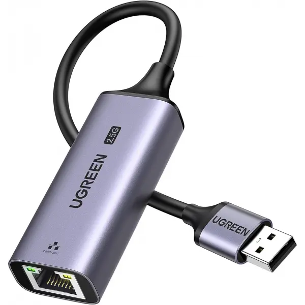 Placa Retea UGREEN CM648, RJ45, USB, Gri